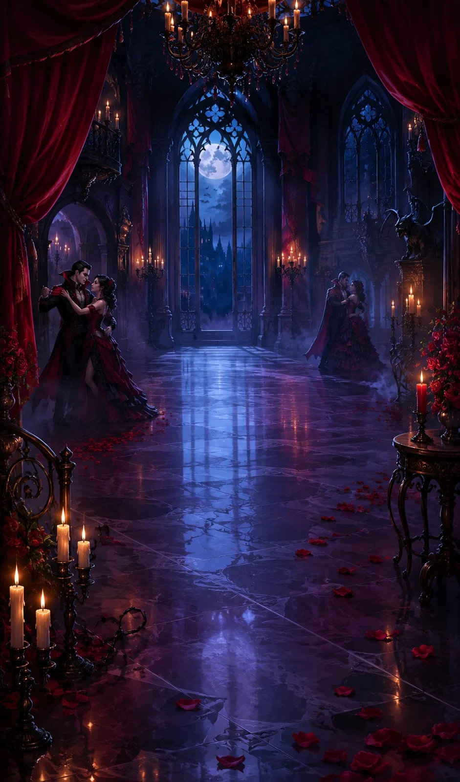 Gothic ballroom setting used by Vampire Tango