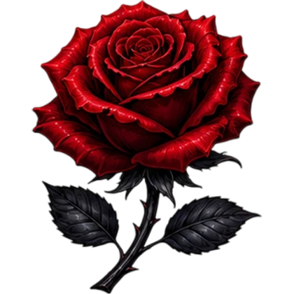 Crimson rose symbol