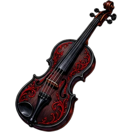 Crimson violin game symbol